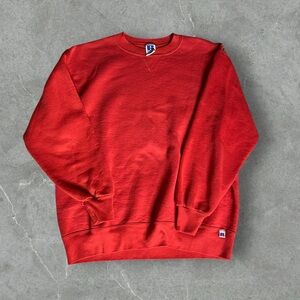 Vintage Russell Sweatshirt Men’s XL Red Pullover Crewneck Blank Made‎ In USA 90s
